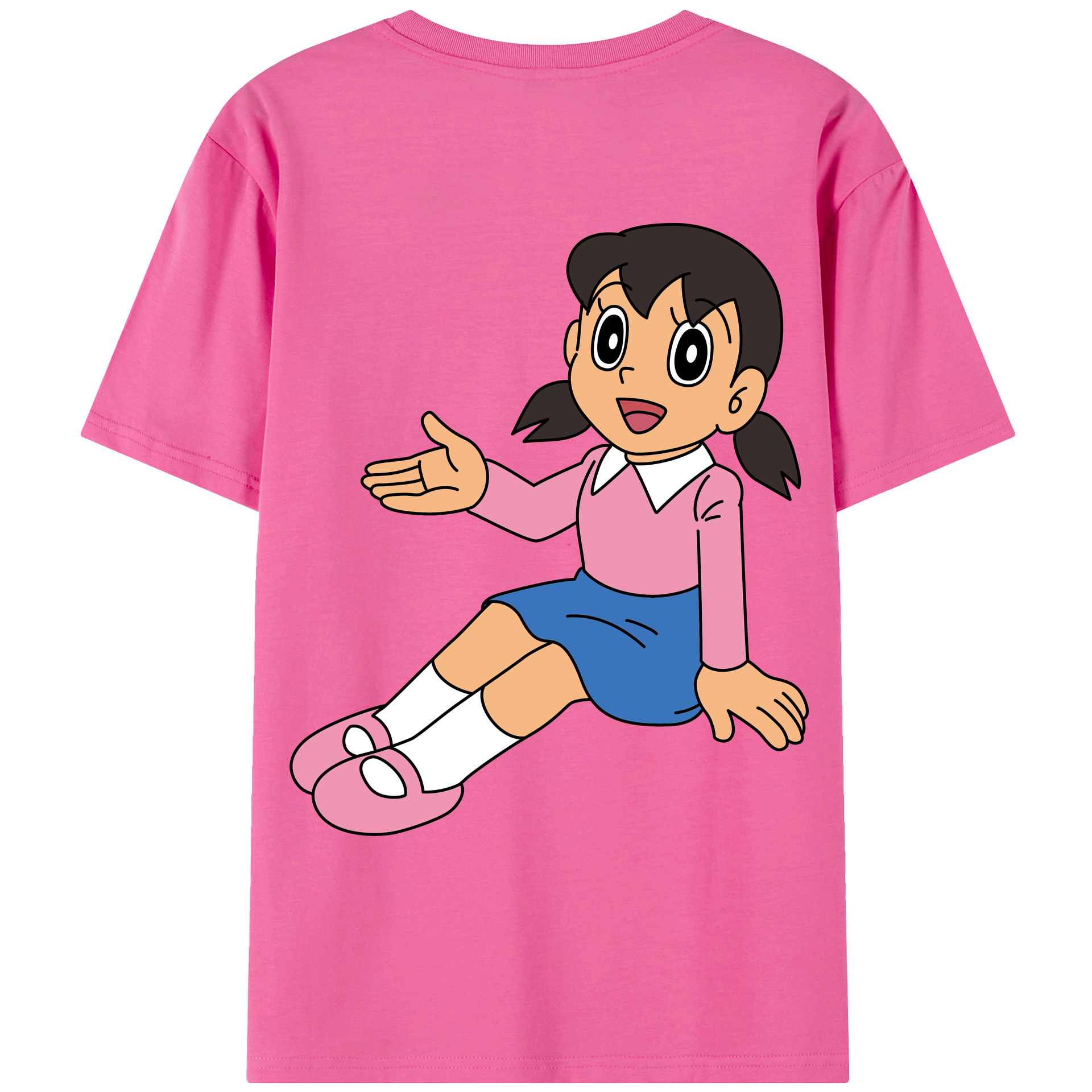 （画像用） ドラえもん みなもと しずか Doraemon Shizuka Minamoto レディース半袖Tシャツ(バックプリント)